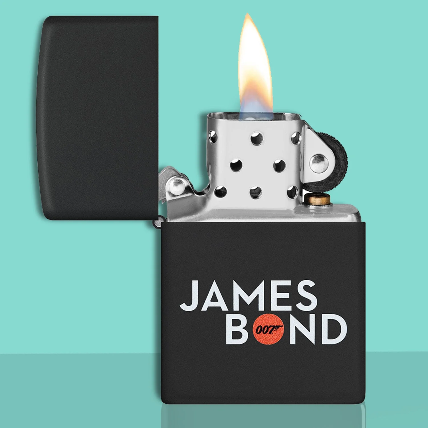 James Bond Zippo Lighter - Black & Orange Edition - Image 2