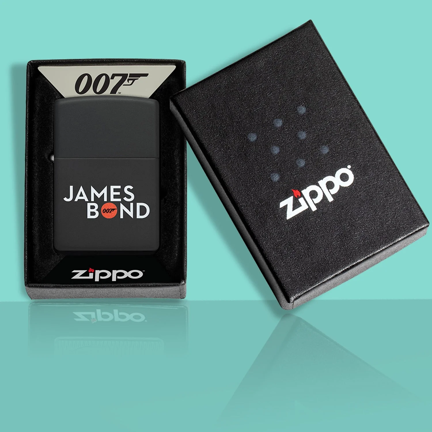 James Bond Zippo Lighter - Black & Orange Edition - Image 3