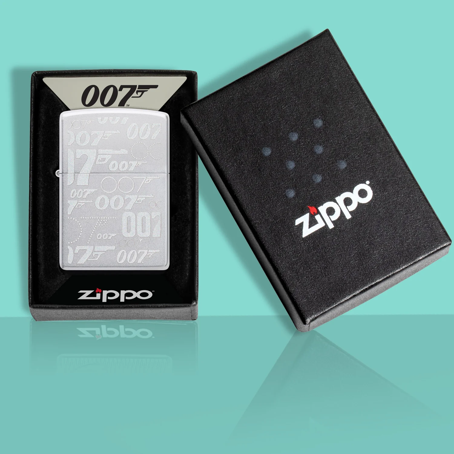 James Bond Zippo Lighter - Etched Silver 007 Edition - Image 3