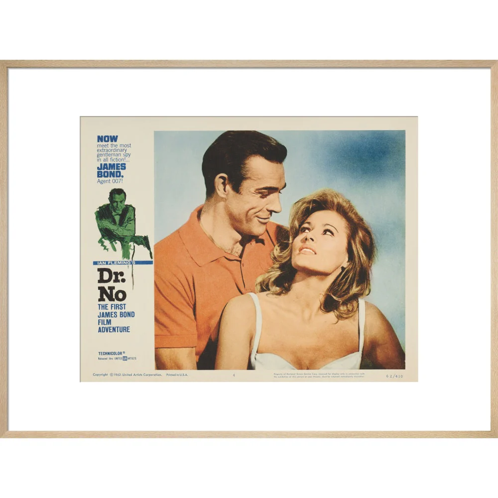 James Bond Dr. No Lobby Card Framed Art Print - By King & McGaw - Image 17