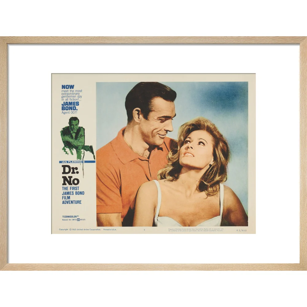 James Bond Dr. No Lobby Card Framed Art Print - By King & McGaw - Image 9