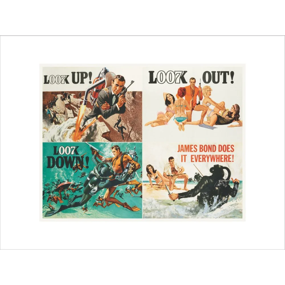 James Bond Thunderball Four-piece Framed Art Print - By King & McGaw - Image 10