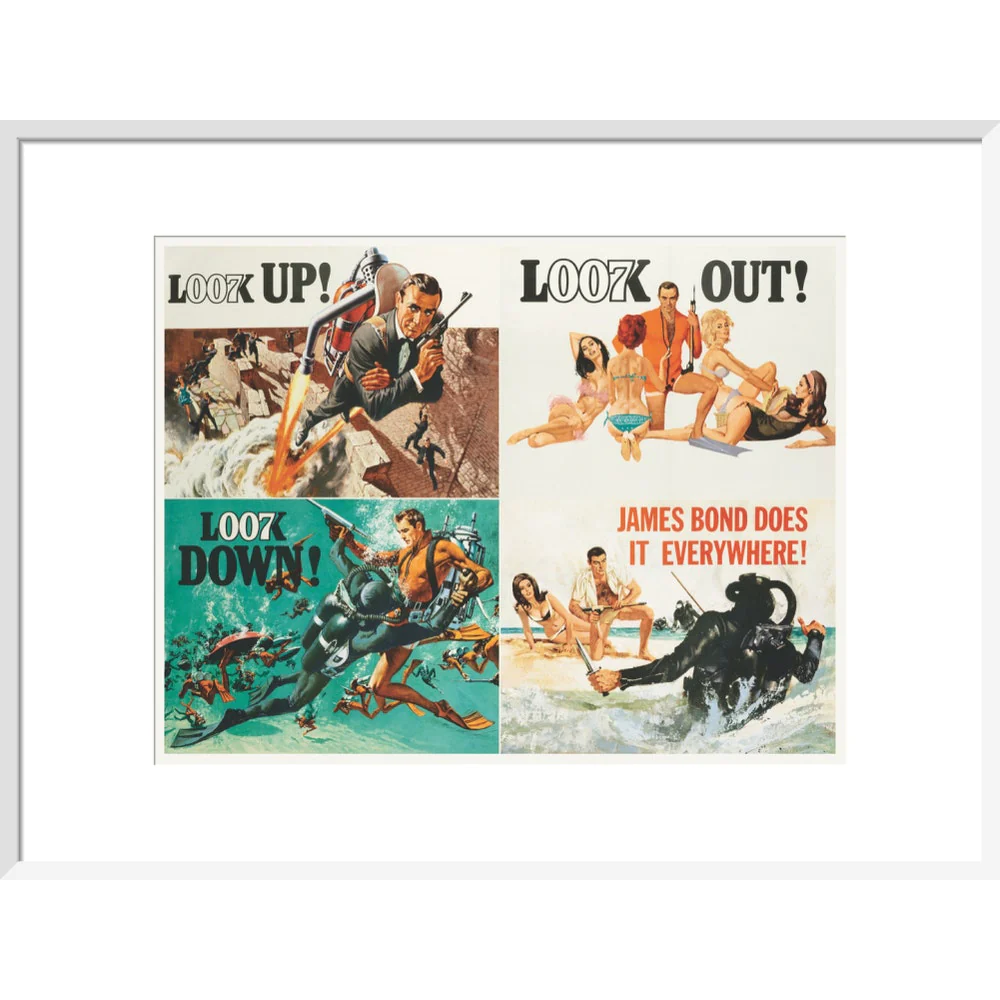 James Bond Thunderball Four-piece Framed Art Print - By King & McGaw - Image 12