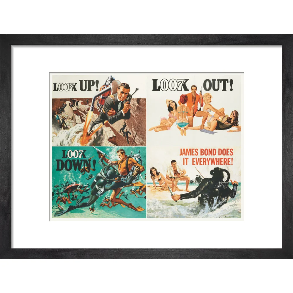 James Bond Thunderball Four-piece Framed Art Print - By King & McGaw - Image 3