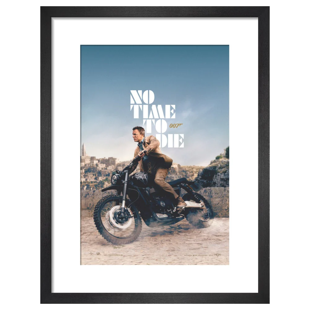 James Bond No Time To Die Bike Framed Art Print - By King & McGaw - Image 2