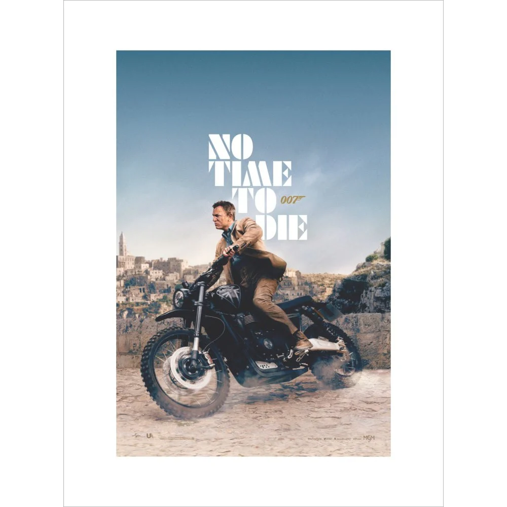 James Bond No Time To Die Bike Framed Art Print - By King & McGaw - Image 3