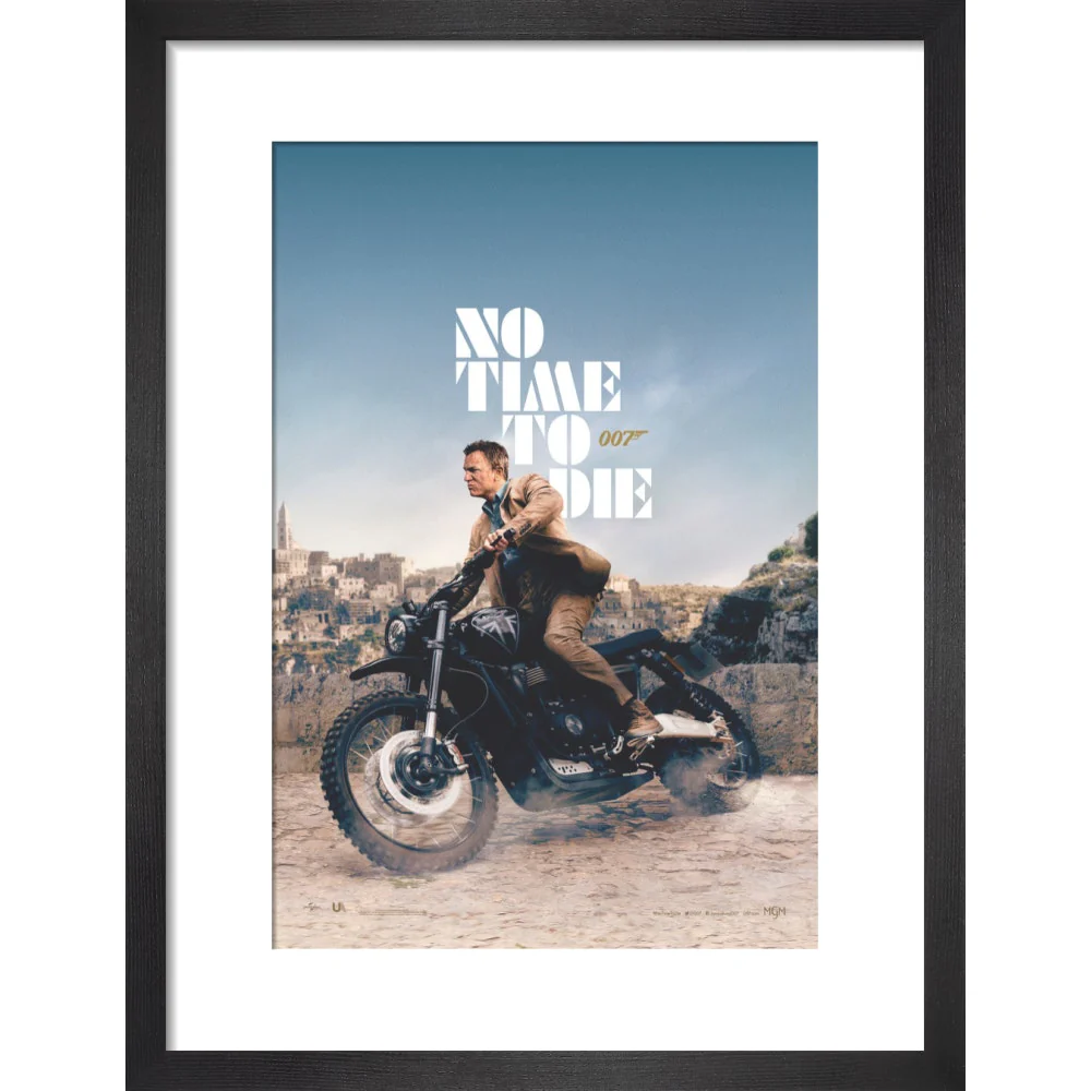 James Bond No Time To Die Bike Framed Art Print - By King & McGaw - Image 4
