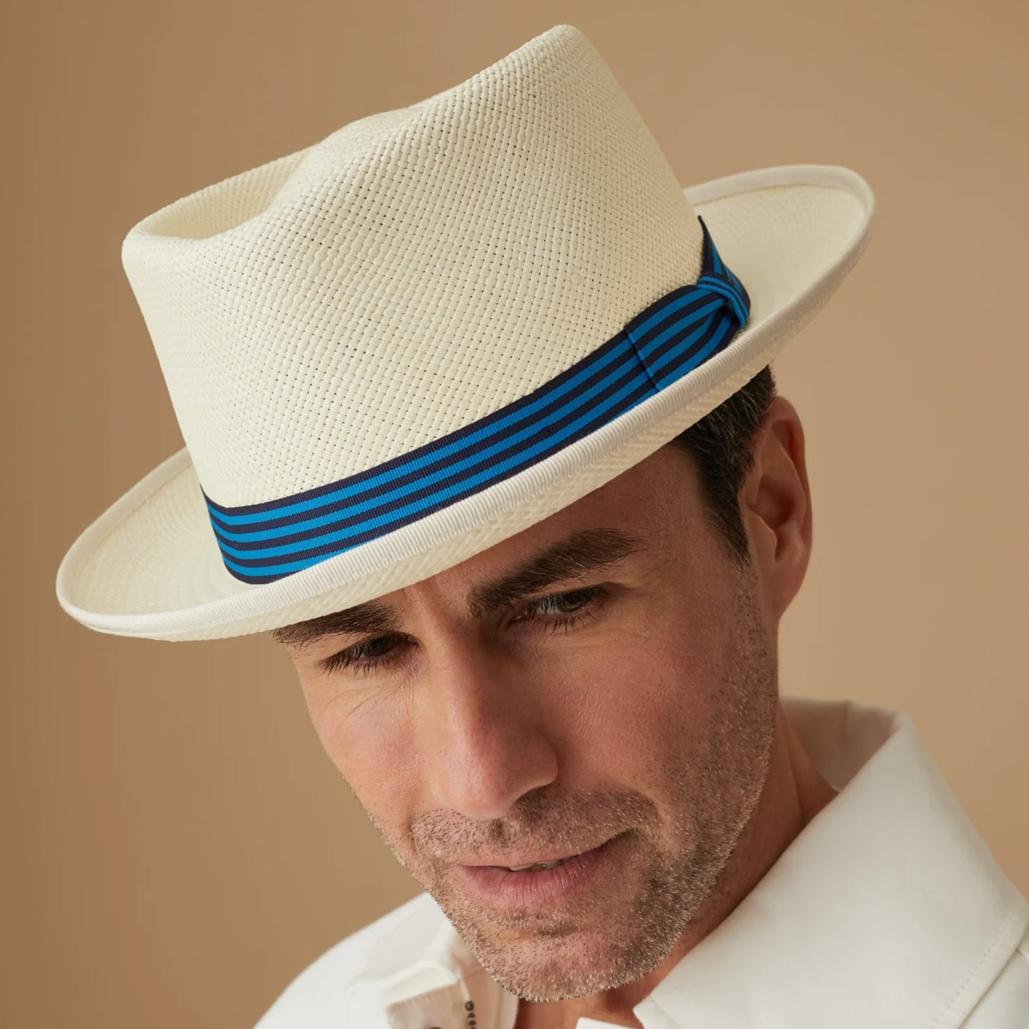 The James Bond Stoke Panama Trilby Hat - Goldfinger White Edition - by Lock & Co. - Image 6